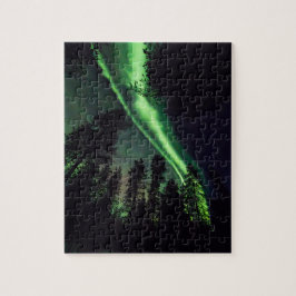 Aurora borealis in finnischem Lappland Puzzle