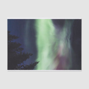 Aurora borealis in finnischem Lappland Seidenpapier