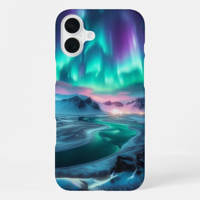 Aurora Borealis iPhone Hülle (Rückseite)