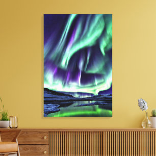 Aurora-Borealis-Kunstleinwanddruck Leinwanddruck