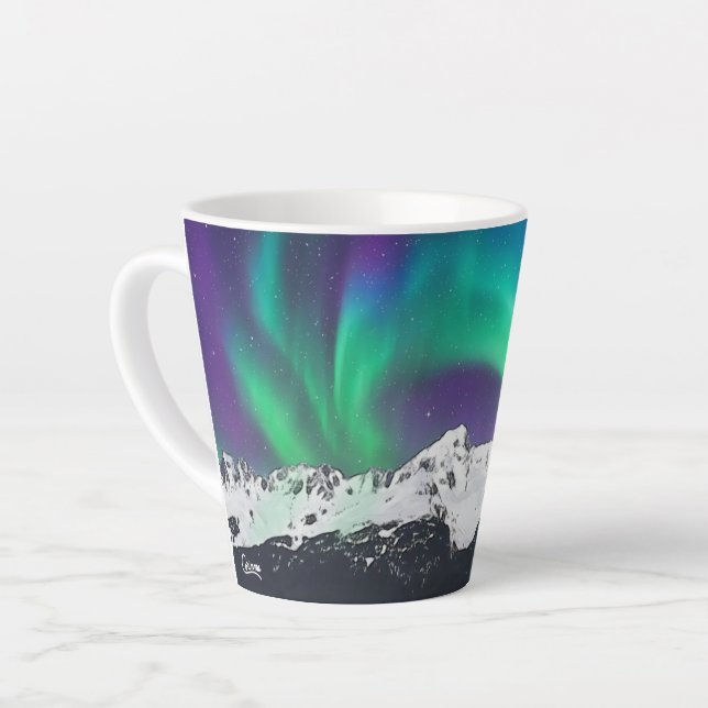 Aurora Borealis - Latte Tasse (Linke Ecke)