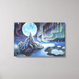 Aurora borealis leinwanddruck