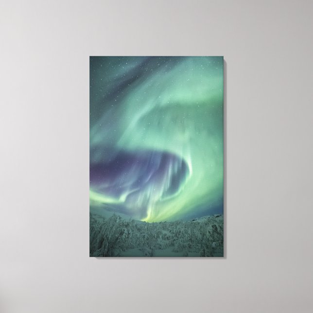 Aurora Borealis Leinwanddruck (Vorderseite)
