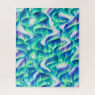 Aurora Borealis Nordlicht Abstractes Muster Puzzle