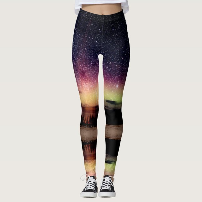 Aurora Borealis Nordlicht-Leggings Leggings (Vorderseite)