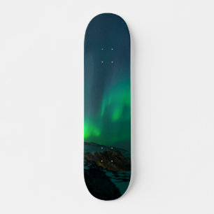 Aurora Borealis Nordlichter Alaska Himmel Grün Sk Skateboard
