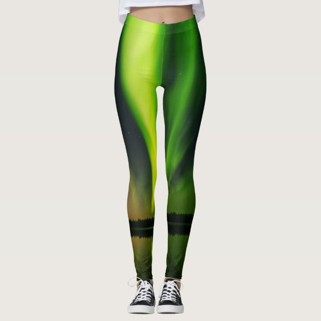 Aurora Borealis Nordlichter Alaska, Himmel Leggings (Vorderseite)