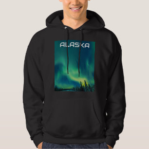 Aurora Borealis Nordlichter Alaska Himmel Nacht H Hoodie