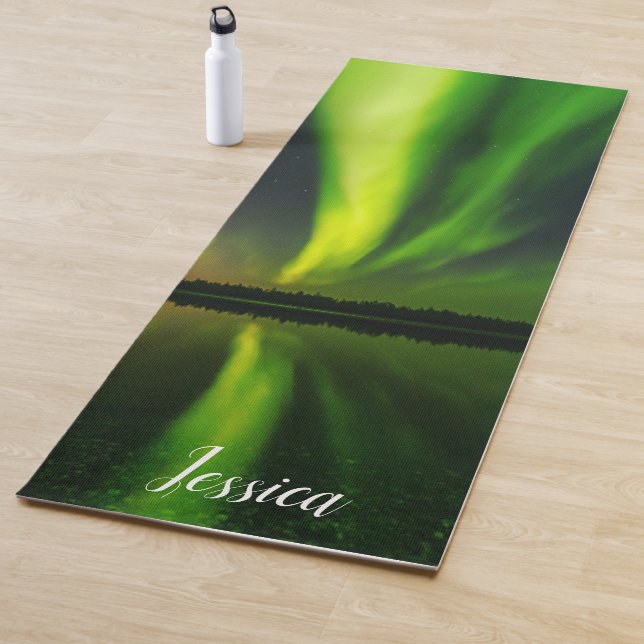 Aurora Borealis Nordlichter arktischer Himmel Nach Yogamatte (Beispiel)