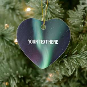 Aurora Borealis Nordlichter arktischer Nachthimmel Keramik Ornament