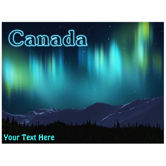 Aurora Borealis - Nordlichter Fotoskulptur Magnet (Vorne)