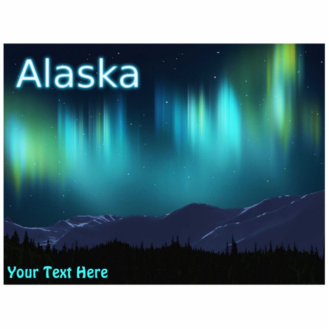 Aurora Borealis - Nordlichter Fotoskulptur Magnet (Vorne)