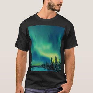 Aurora Borealis Nordlichter Norwegen Arktis T-Shirt