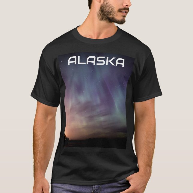 Aurora Borealis Nordlichter Norwegen Arktis T-Shirt (Vorderseite)