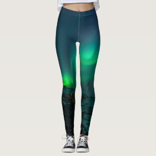 Aurora Borealis Nordlichter Wintersterne Leggings