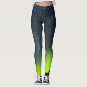 Aurora Borealis Nordlichter Wintersterne Leggings