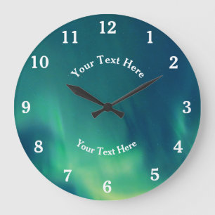 Aurora Borealis Northern Lights Alaska Arktis Große Wanduhr