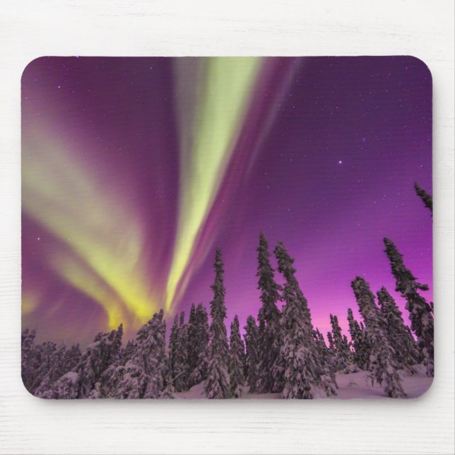 Aurora Borealis Northern Lights Fairbanks Alaska Mousepad (Vorne)