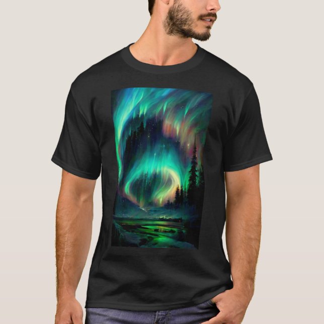 Aurora Borealis / Northern Lights Gift T-Shirt (Vorderseite)