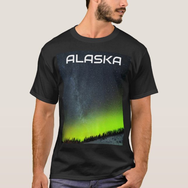 Aurora Borealis Northern Lights Norwegen Arctic T- T-Shirt (Vorderseite)