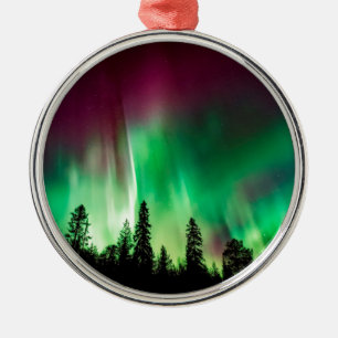 Aurora borealis northern lights ornament aus metall