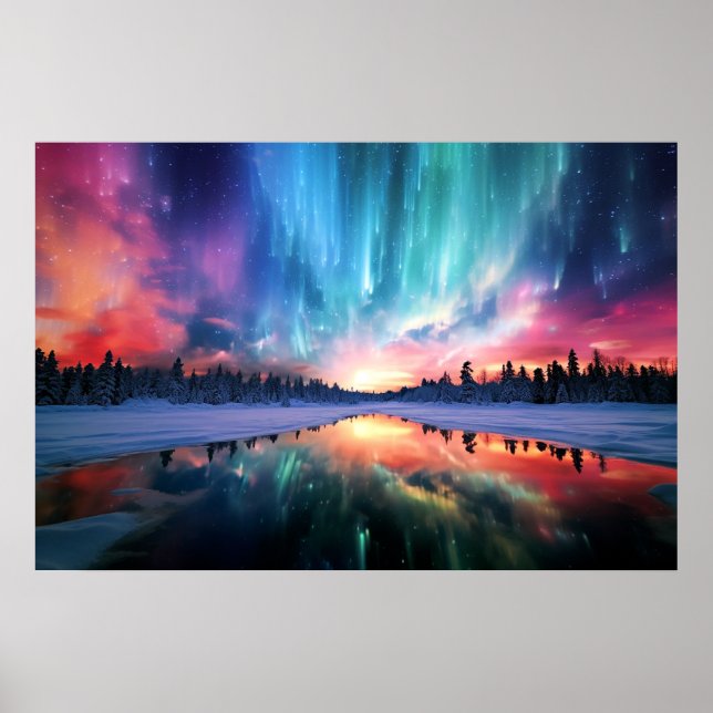 Aurora Borealis, Northern Lights, Poster (Vorne)