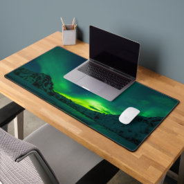 Aurora Borealis Northern Lights Sky Winter Schreibtischunterlage
