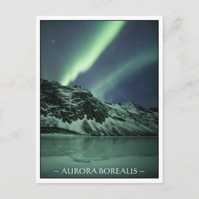 Aurora Borealis Norwegen Postkarte (Vorderseite)