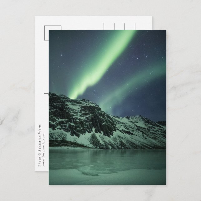 Aurora Borealis Norwegen Postkarte (Vorne/Hinten)