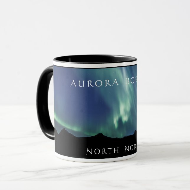 Aurora Borealis Norwegen Tasse (Vorderseite Links)