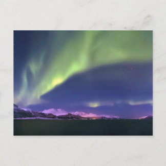 Aurora Borealis oberhalb Lyngenfjorden Norwegen Postkarte