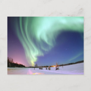 Aurora Borealis oder Northern Lights, Alaska Postkarte