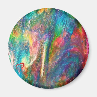 Aurora Borealis Original Abstrakt Artwork Sangria Magnet