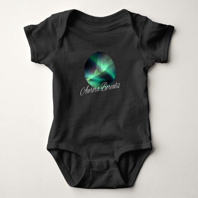 Aurora Borealis Polar Lights Baby Strampler (Vorderseite)