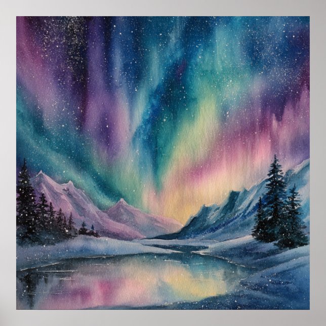 Aurora Borealis Poster (Vorne)