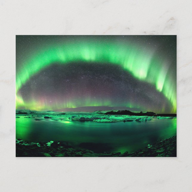 Aurora Borealis Postkarte (Vorderseite)