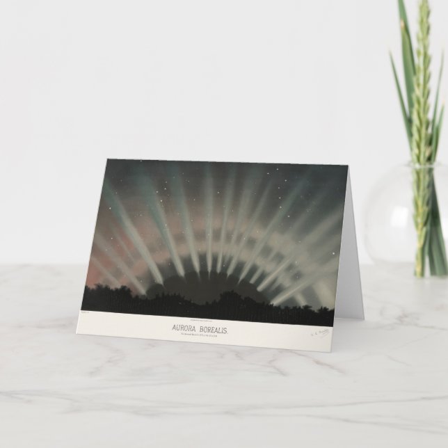 Aurora Borealis Print, Trouvelot, 1881, Wiederherg Karte (Vorderseite)