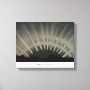 Aurora Borealis Print, Trouvelot, 1881, Wiederherg Leinwanddruck