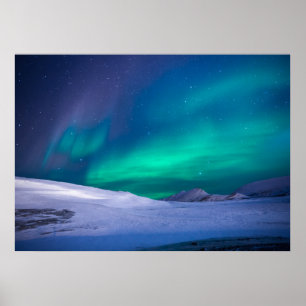 Aurora Borealis schöne Landschaft Poster