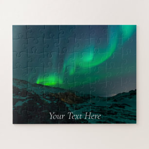 Aurora Borealis Starry Night Stars Sky Winter Puzzle