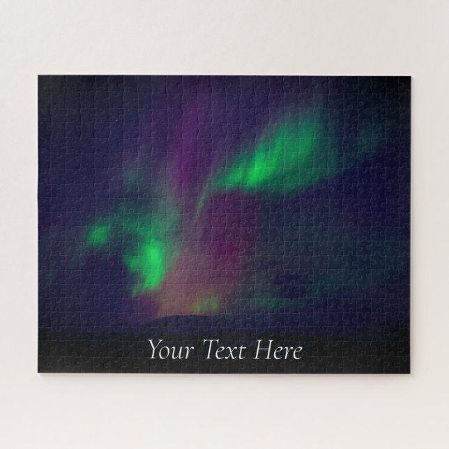 Aurora Borealis Starry Night Stars Sky Winter Puzzle (Horizontal)