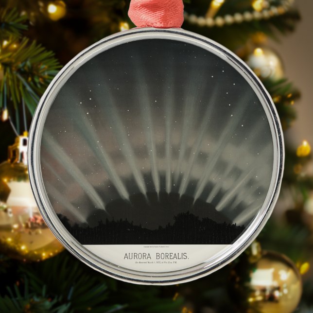Aurora Borealis Trouvelot 1881, Weihnachten restau Ornament Aus Metall (Von Creator hochgeladen)