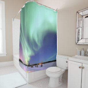 Aurora Borealis über Alaska Duschvorhang