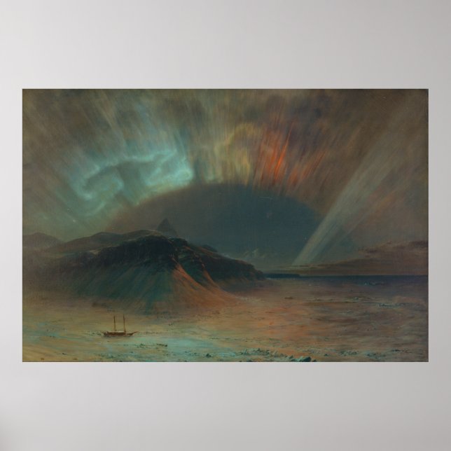 Aurora Borealis von Frederic Edwin Church 1865 Poster (Vorne)