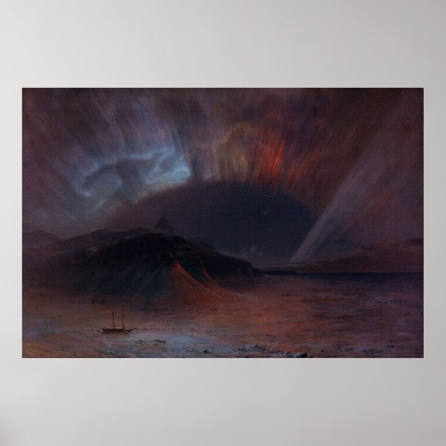 Aurora Borealis von Frederic Edwin Church Poster (Vorne)