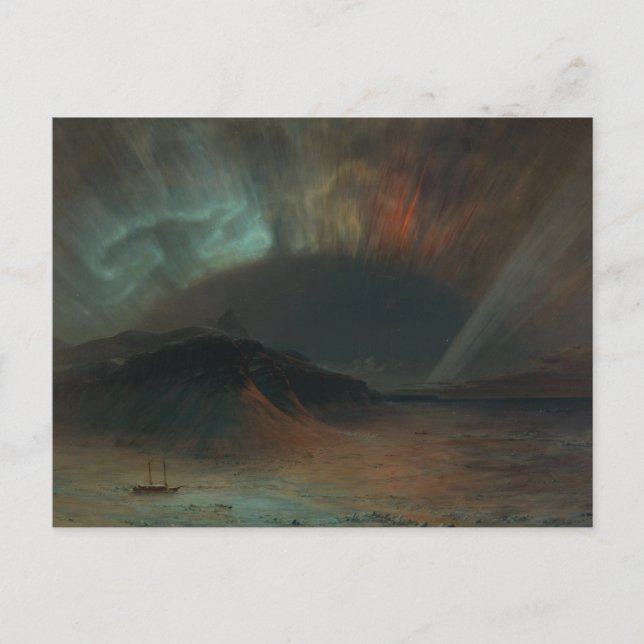 Aurora Borealis von Frederic Edwin Church Postkarte (Vorderseite)