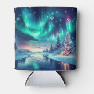 aurora borealis/Weihnachten/Winter Dosenkühler