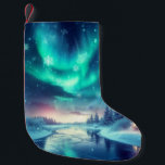 aurora borealis/Weihnachten/Winter Kleiner Weihnachtsstrumpf<br><div class="desc">Weihnachtshinweis</div>