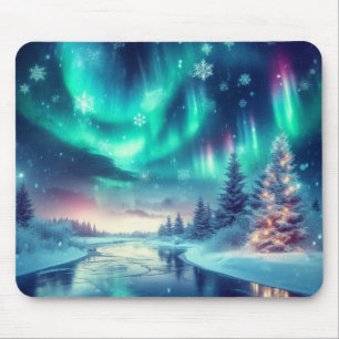 aurora borealis/Weihnachten/Winter Mousepad