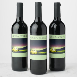 Aurora Borealis Wine Labels Weinetikett